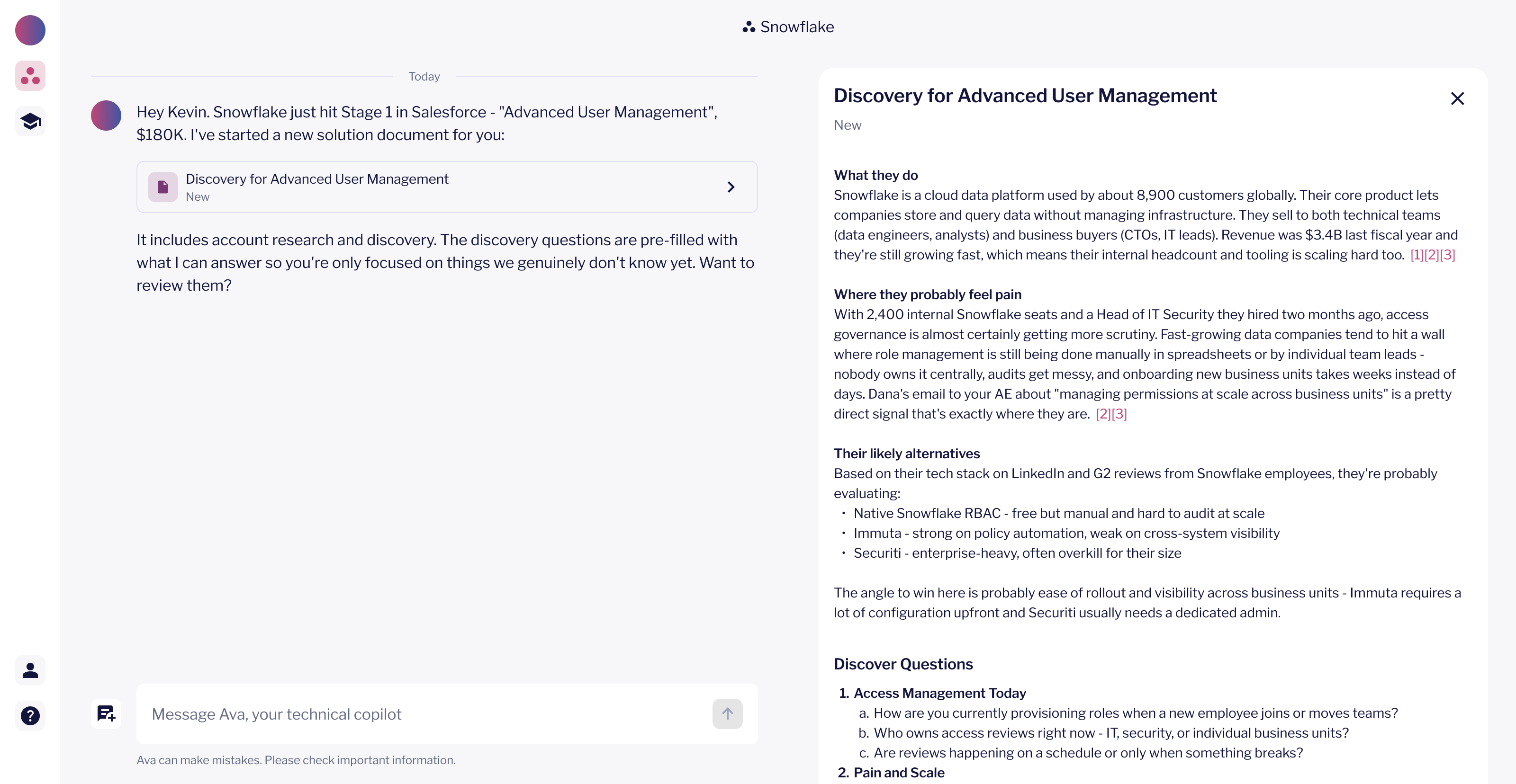 Ava deal discovery interface