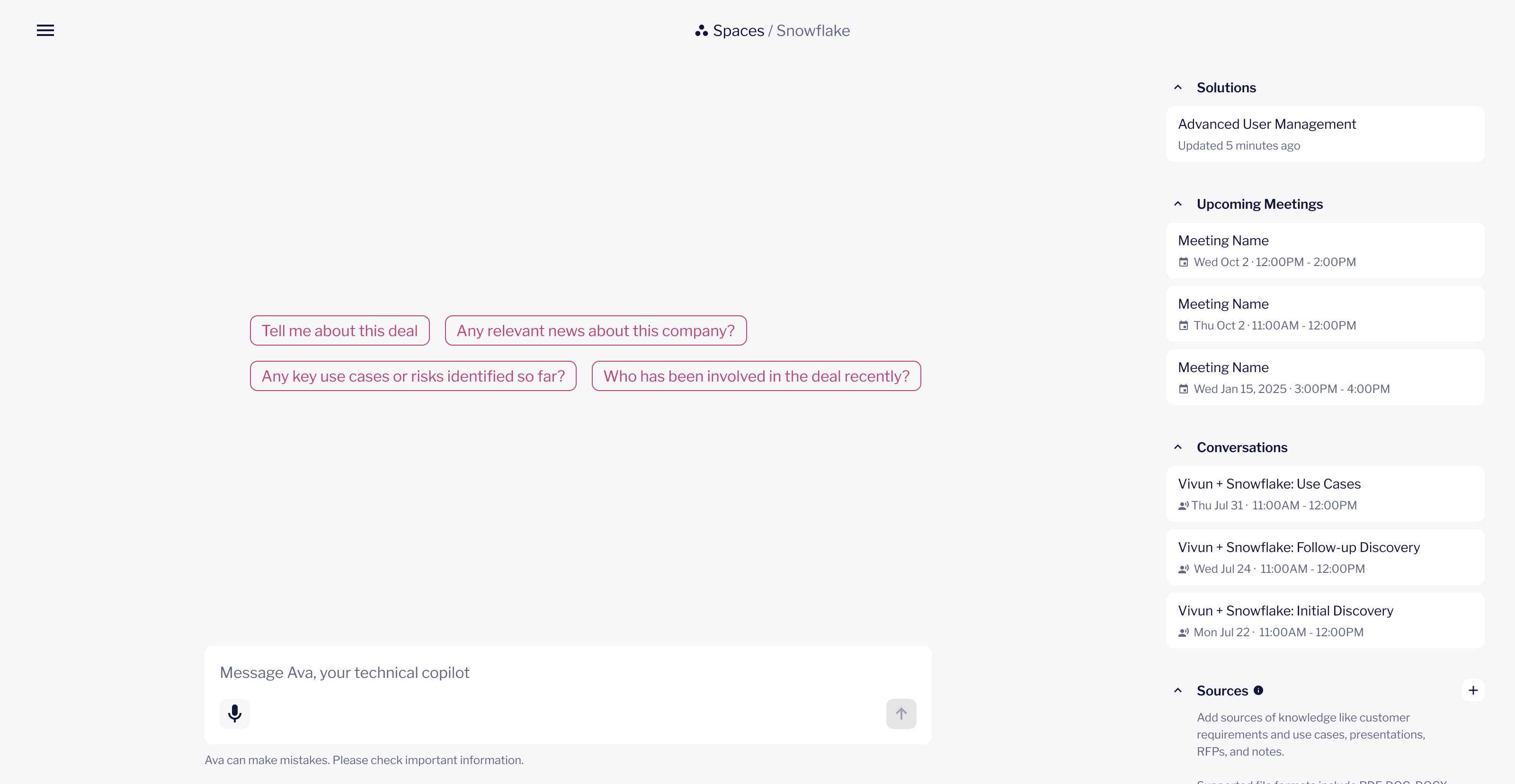 Conversation accelerator prompt suggestions in empty chat state